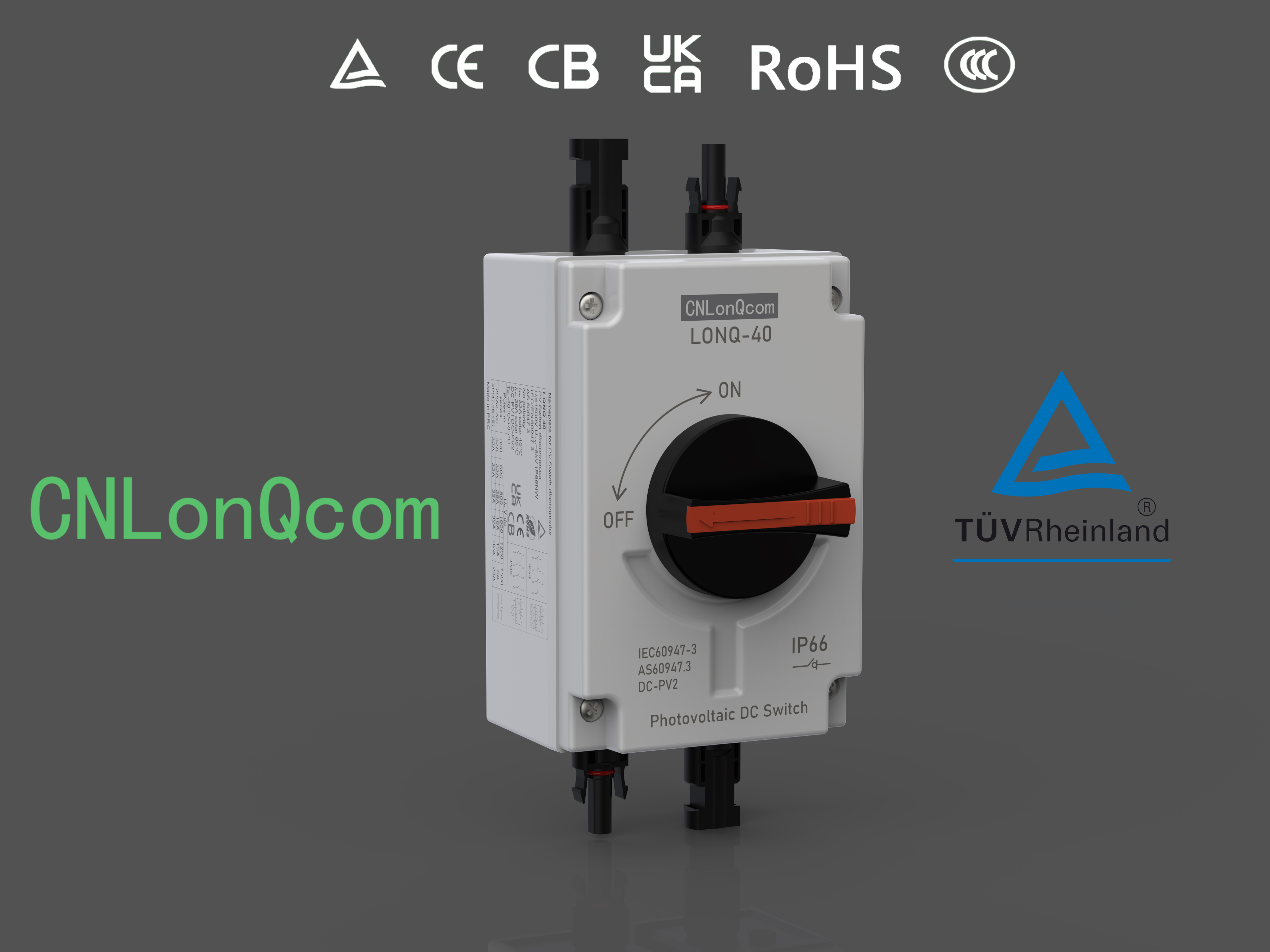 LONQ-40 PV Isolation Switch by Longqi Novae Energy - Proviso Te electricum potestatem cum potestate solaris